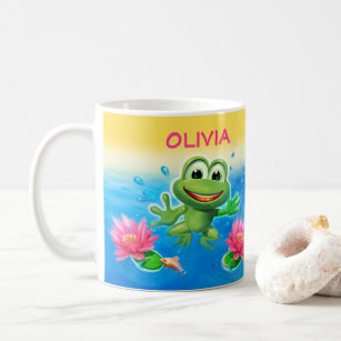 Leaping frog party custom ceramic mug gift