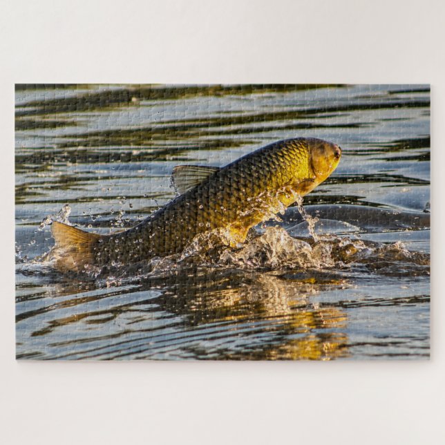 Leaping Grass Carp Jigsaw Puzzle (Horizontal)