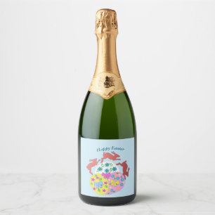 Leaping Hares Sparkling Wine Label