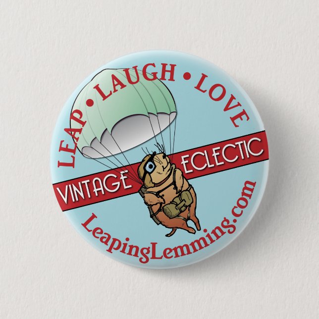 Leaping Lemming Button (Front)