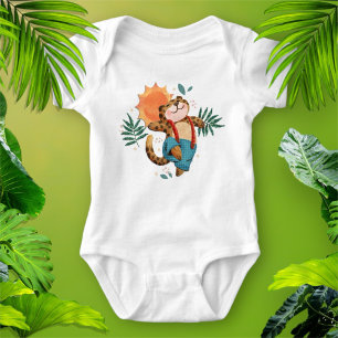 Leaping Leopard  Baby Bodysuit