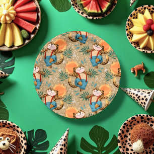 Leaping Leopard   Paper Plate