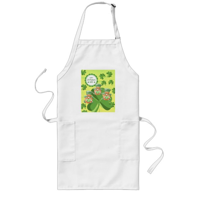 Leaping Leprachauns!  St Pattys Day   Long Apron (Front)