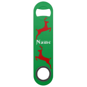 Leaping Red Deer Snowflakes Thunder_Cove