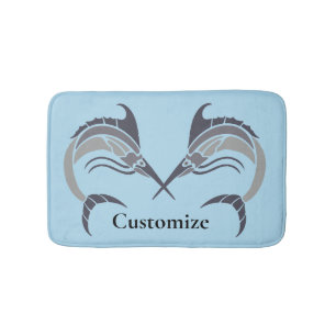 Leaping Swordfish Thunder_Cove Bath Mat