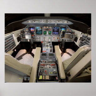Lear Jet Cockpit Poster