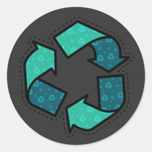 Learn About Recycling - Earth Day Classic Round Sticker