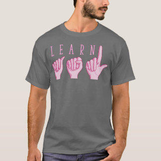 Learn ASL Pink T-Shirt