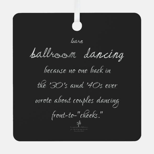 Learn Ballroom Dancing Mexican Silver Metal Tree Decoration (Front)