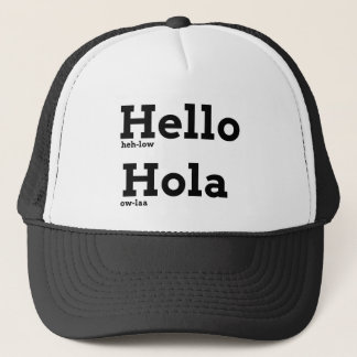 Learn English & Spanish Language Exchange Learner Trucker Hat