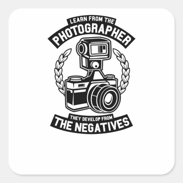 Learn from the Photographer Square Sticker (Front)