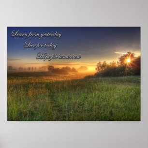 Learn from yesterday..... poster