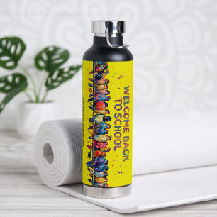 Learn Grow Shine Teacher Back to School Custom Water Bottle