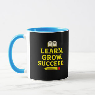 Learn. Grow. Succeed. Motivational Mug