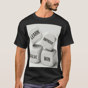 Learn Improve Evolve Win Dice Growth Mindset Stude T-Shirt