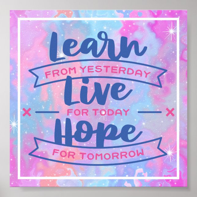 Learn Live Hope Poster (Front)