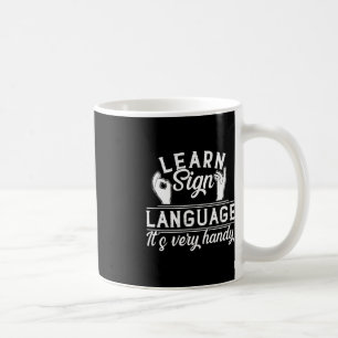 Learn Sign Language ASL Teacher Deaf Awareness  Coffee Mug