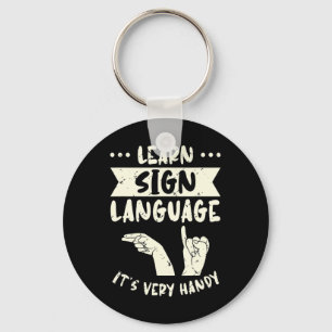 Learn Sign Language It's Very Handy ASL Awareness Key Ring