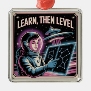 Learn, Then Level Metal Tree Decoration