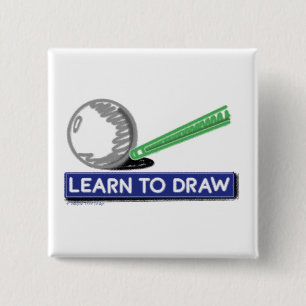 Learn to Draw 15 Cm Square Badge