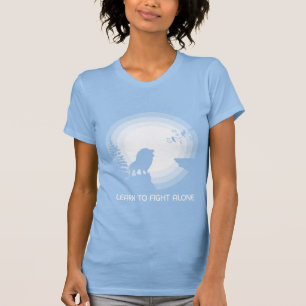 Learn to Fight Alone – Lion Under Moonlight T-Shirt