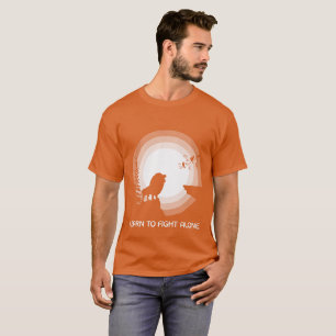 Learn to Fight Alone – Lion Under Moonlight T-Shirt
