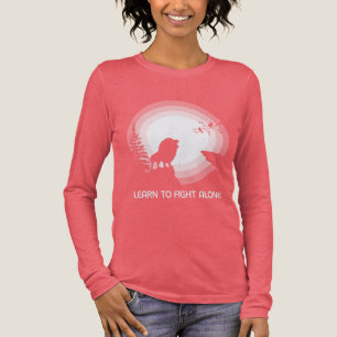 Learn to Fight Alone – Lion Under Moonlight Tri-Blend Shirt