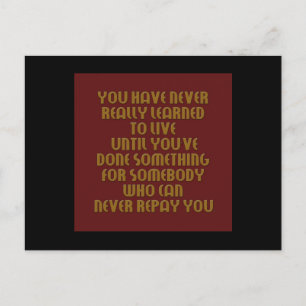 learn to live collection postcard
