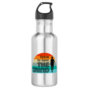 Learn To Love The Grind Running Retro 532 Ml Water Bottle
