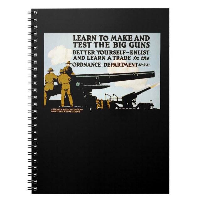 Learn to Make and test the Big Guns! Spiral Notebook (Front)