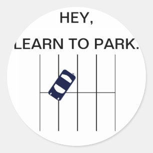 Learn to PARK Classic Round Sticker