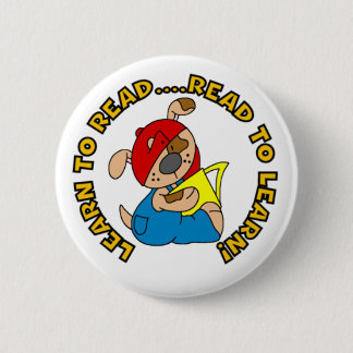 Learn to Read, Read to Learn 6 Cm Round Badge