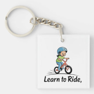Learn to Ride Key Ring
