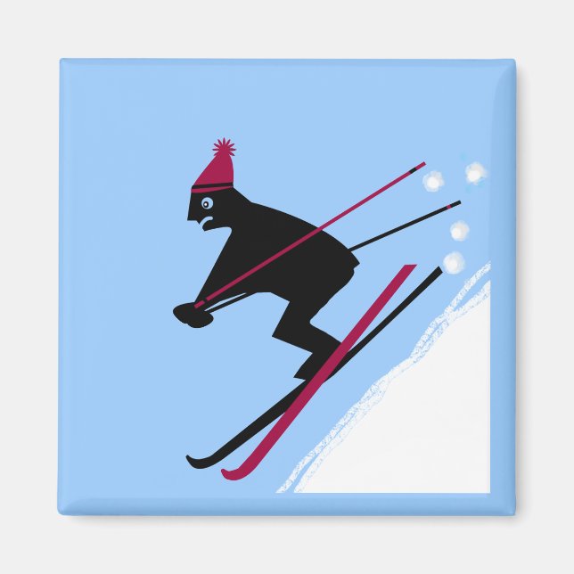 Learn to ski magnet (Front)