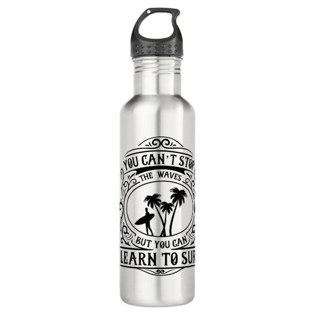 Learn to Surf 710 Ml Water Bottle (Front)