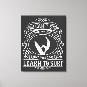 Learn to Surf Canvas Print