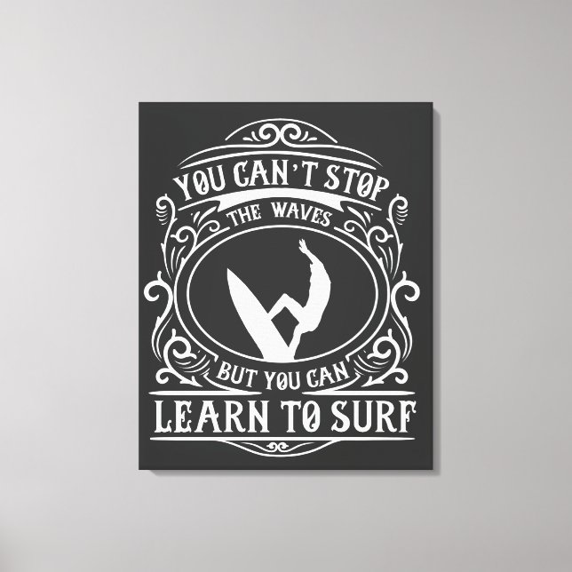 Learn to Surf Canvas Print (Front)