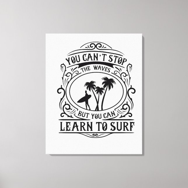 Learn to Surf Canvas Print (Front)