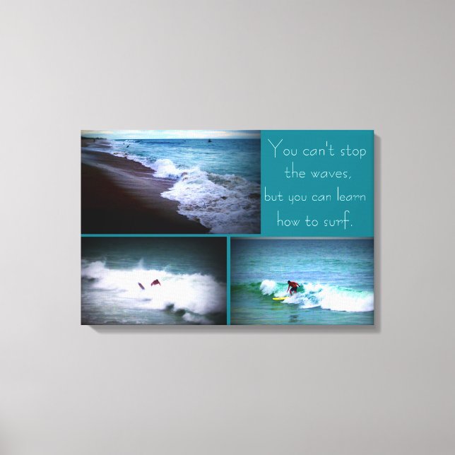 Learn to Surf wall hanging Canvas Print (Front)