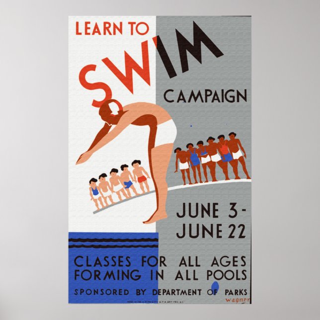 Learn to  Swim Campaign Poster (Front)