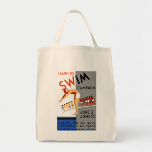 Learn To Swim Tote Bag