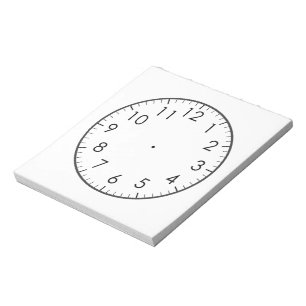 Learn To Tell Time Analogue Watch Clock Kids  Notepad