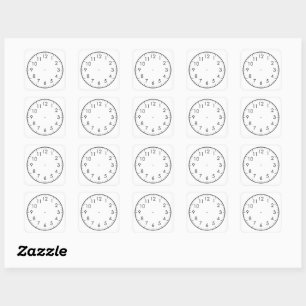Learn To Tell Time Analogue Watch Clock Kids  Square Sticker