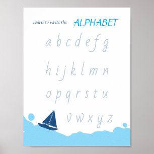 Learn to Write the Alphabet Poster for Kids