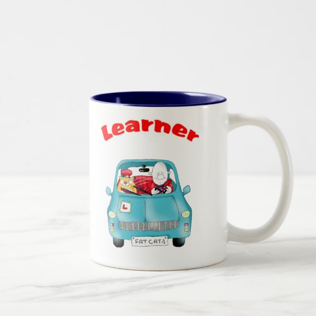 learner, driving test Two-Tone coffee mug (Right)