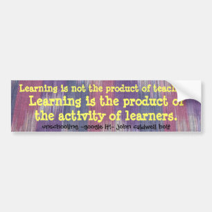 learning bumper sticker