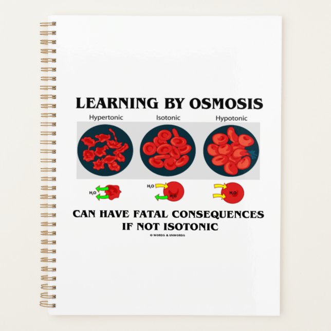 Learning By Osmosis Can Have Fatal Consequences Planner (Front)
