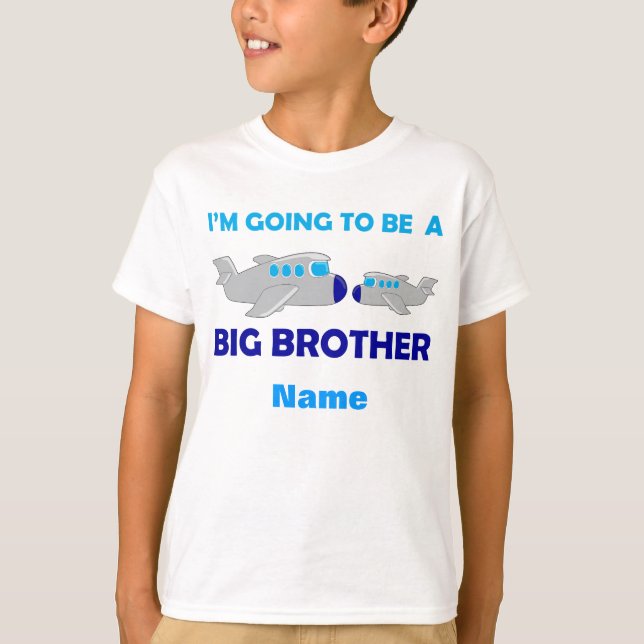 Learning Candy Big Brother Cute Aeroplane T-Shirt (Front)