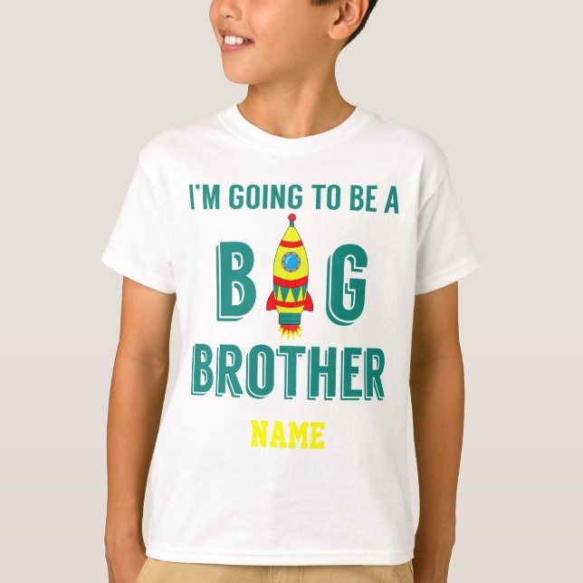 Learning Candy Big Brother Cute Rocket T-Shirt (Front)