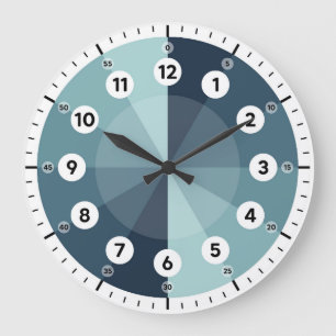 Learning Clock - Telling Time - Blue Hues